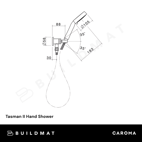 Caroma Tasman II Hand Shower Chrome