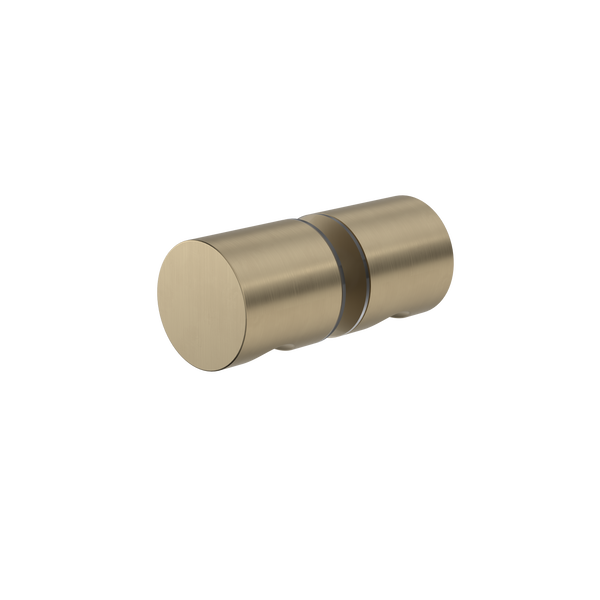 Caroma Shower Door Handle Round Brushed Brass