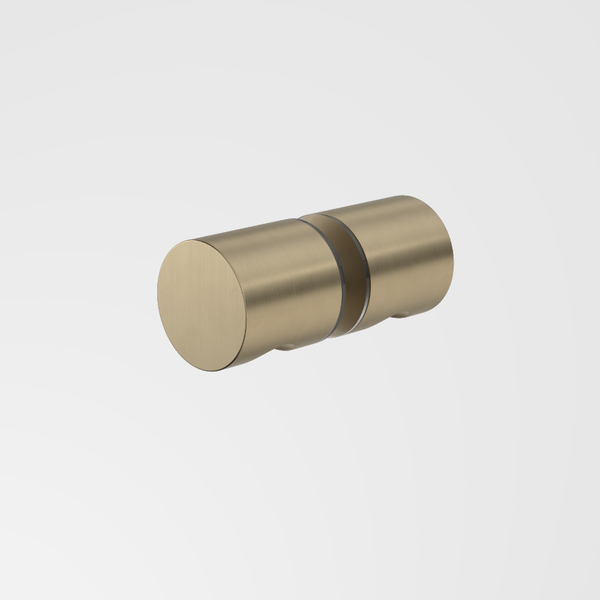Caroma Shower Door Handle Round Brushed Brass