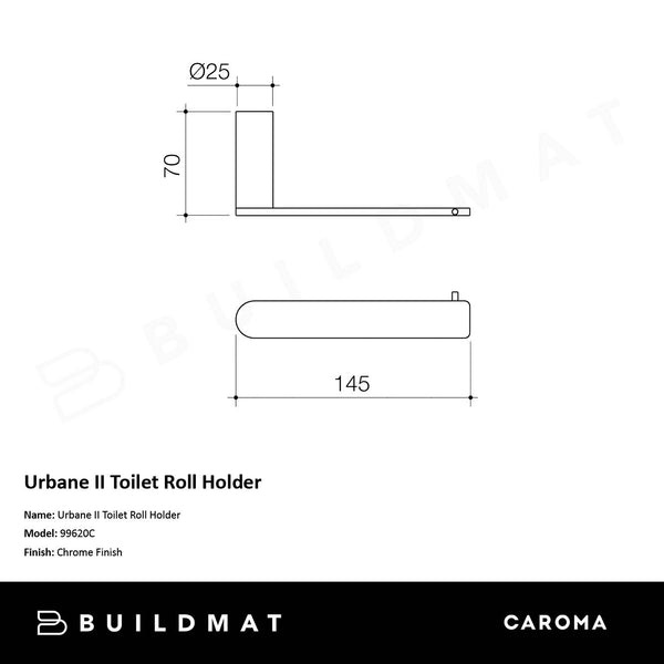 Caroma Urbane II Toilet Roll Holder Chrome