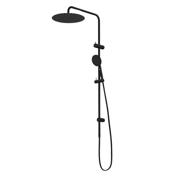 Caroma Urbane II Rail Shower with 300mm Overhead Matte Black