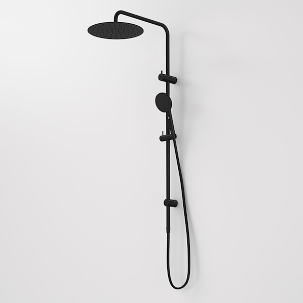 Caroma Urbane II Rail Shower with 300mm Overhead Matte Black