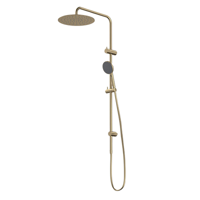 Caroma Urbane II Rail Shower with 300mm Overhead Brushed Brass