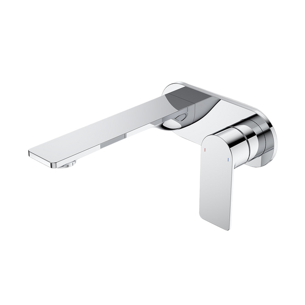 Caroma Urbane II 180mm Wall Basin/Bath Mixer and Outlet Round Plate Lead Free Chrome