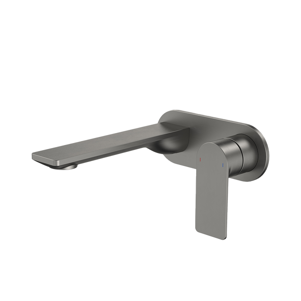 Caroma Urbane II 180mm Wall Basin/Bath Mixer and Outlet Round Plate Lead Free Gunmetal