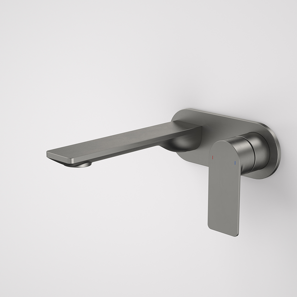 Caroma Urbane II 180mm Wall Basin/Bath Mixer and Outlet Round Plate Lead Free Gunmetal