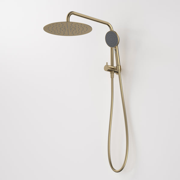 Caroma Urbane II Compact Twin Shower Brushed Brass