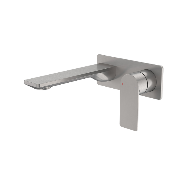 Caroma Urbane II 180mm Wall Basin/Bath Mixer and Outlet Rectangular Plate Lead Free Gunmetal
