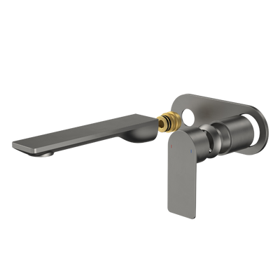 Caroma Urbane II 180mm Wall Basin/Bath Mixer (Trim Kit Only) Round Cover Plate Lead Free Gunmetal