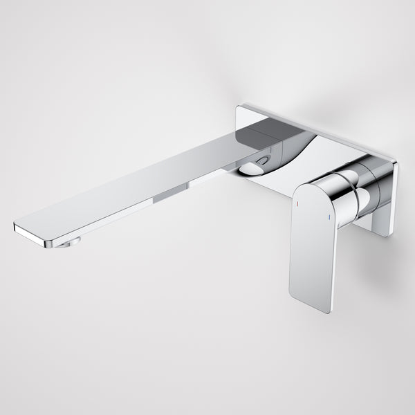 Caroma Urbane II 220mm Wall Basin/Bath Mixer Rectangular Cover Plate Chrome Sales Kit