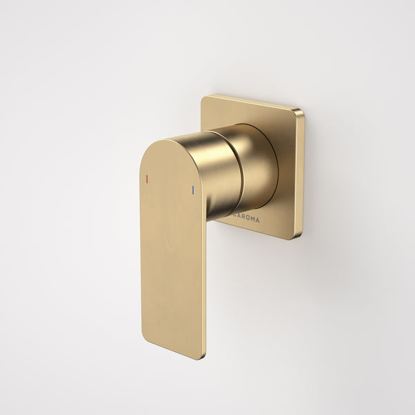 Caroma Urbane II Bath/Shower Mixer Square Cover Plate Brushed Brass