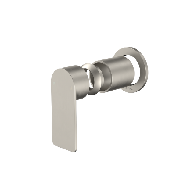 Caroma Urbane II Bath/Shower Wall Mixer with Round Cover Plate (Trim Kit Only) Brushed Nickel