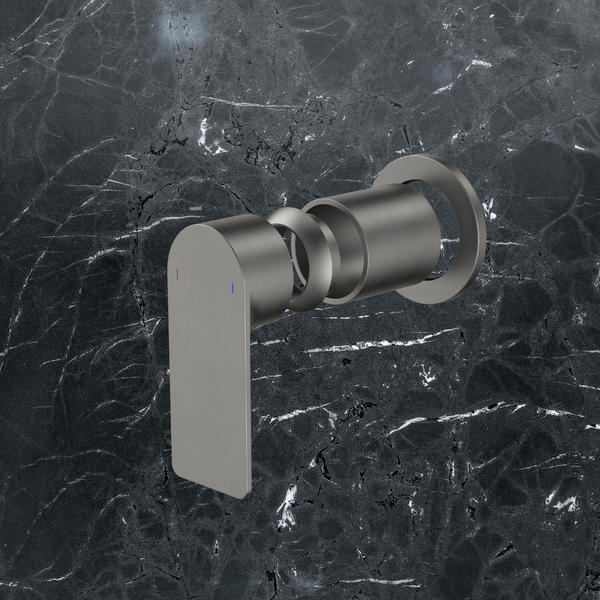 Caroma Urbane II Bath/Shower Wall Mixer with Round Cover Plate (Trim Kit Only) Gunmetal