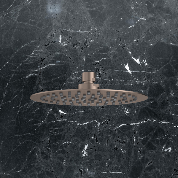 Caroma 200mm Round Rain Shower Brushed Bronze