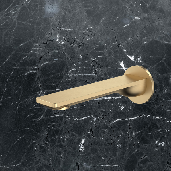 Caroma Urbane II 180mm Basin/Bath Outlet Round Cover Plate Brushed Brass Lead Free
