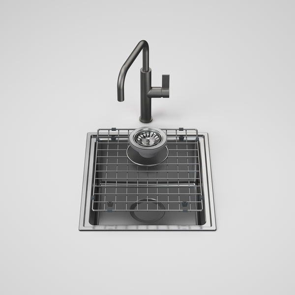 Caroma Urbane II Single Bowl Sink with Urbane II Sink Mixer Gunmetal
