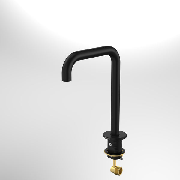 Caroma Urbane II Hob Swivel Outlet 150mm Matte Black