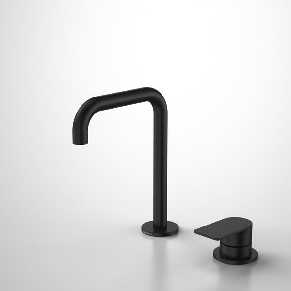 Caroma Urbane II Hob Basin Mixer Set 150mm Matte Black