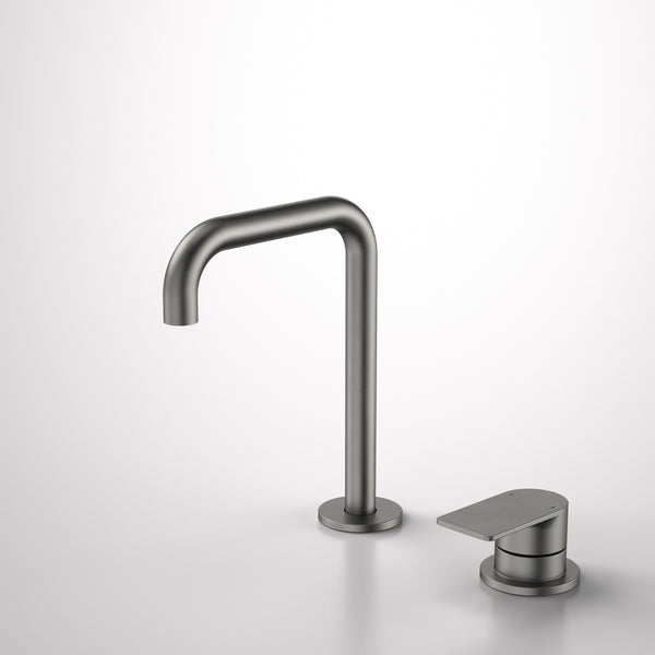 Caroma Urbane II Hob Basin Mixer Set 150mm Gunmetal