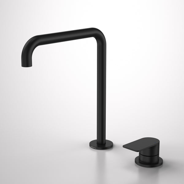 Caroma Urbane II Hob Basin/Sink Mixer Set 210mm Matte Black