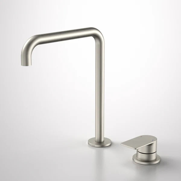 Caroma Urbane II Hob Basin/Sink Mixer Set 210mm Brushed Nickel