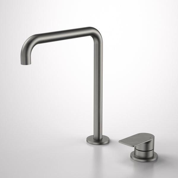 Caroma Urbane II Hob Basin/Sink Mixer Set 210mm Gunmetal
