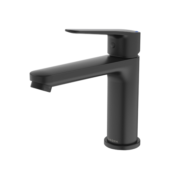 Caroma Opal Basin Mixer H/C Matte Black