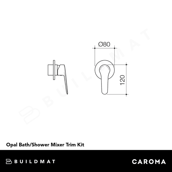 Caroma Opal Bath/Shower Mixer Trim Kit Brushed Nickel