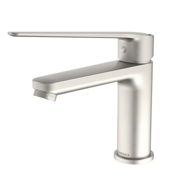Caroma Opal Basin Mixer with Care Handle H/C Brushed Nickel Lead Free