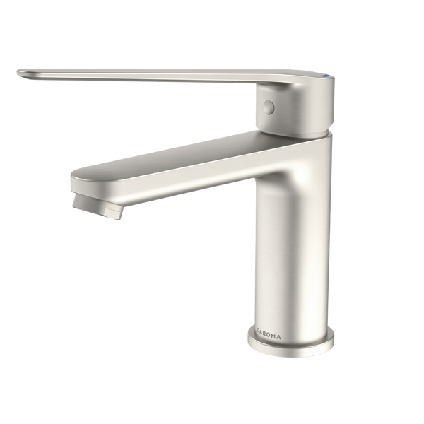 Caroma Opal Basin Mixer with Care Handle H/C Brushed Nickel Lead Free