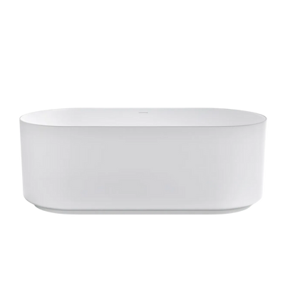 Otti Attica Celine 1500mm Freestanding Bath with Overflow Matte White