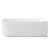 Otti Attica Celine 1700mm Right Corner Bath with Overflow Matte White