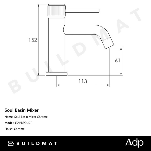 ADP Soul Basin Mixer Chrome