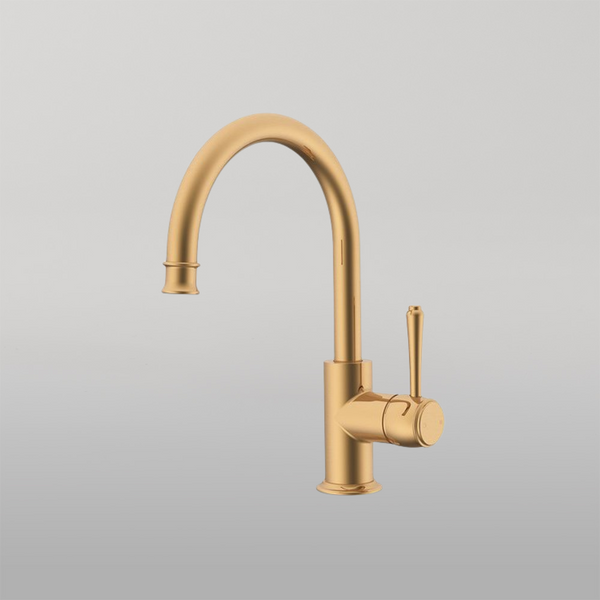 ADP Eternal Gooseneck Basin Mixer Brushed Brass