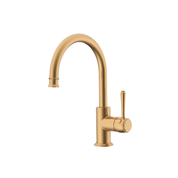 ADP Eternal Gooseneck Basin Mixer Brushed Brass