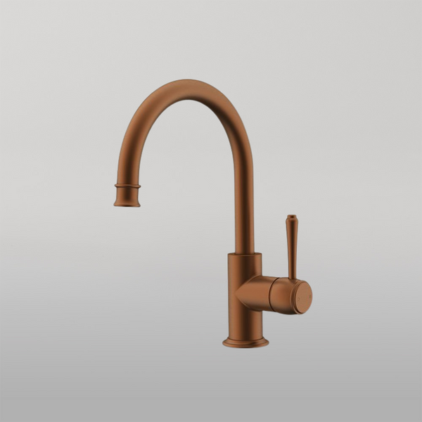 ADP Eternal Gooseneck Basin Mixer Brushed Copper