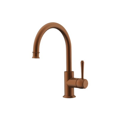 ADP Eternal Gooseneck Basin Mixer Brushed Copper