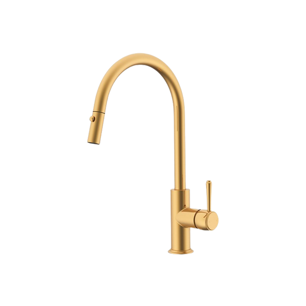 ADP Eternal Pull Out Kitchen Mixer Brushed Brass