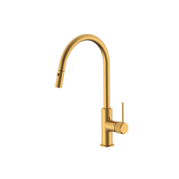 ADP Soul Groove Pull Out Sink Mixer Brushed Brass