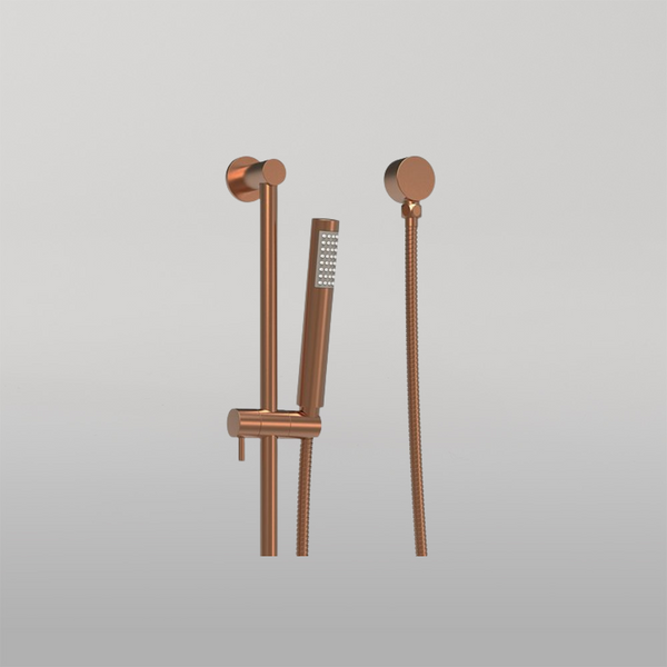 ADP Soul Slimline Hand Shower On Rail Brushed Copper