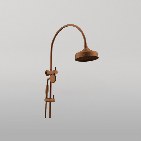 ADP Eternal Gooseneck Twin Shower Set Brushed Copper