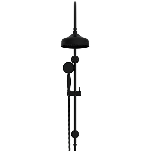 ADP Eternal Gooseneck Twin Shower Set Matte Black