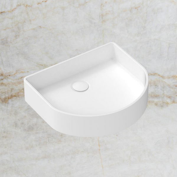 ADP Arch Smooth Above Counter Basin Gloss White