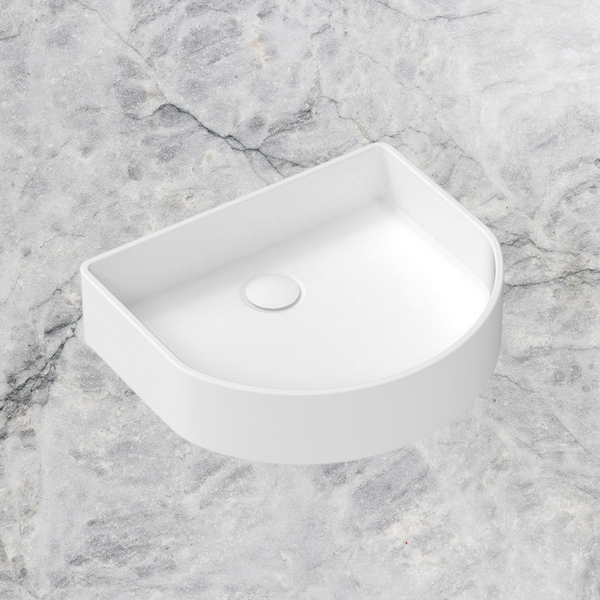 ADP Arch Smooth Above Counter Basin Matte White