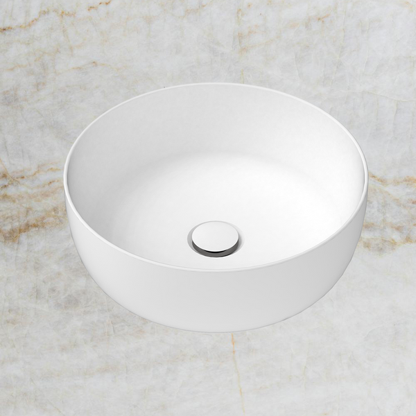ADP Glam Round Above Counter Basin Gloss White