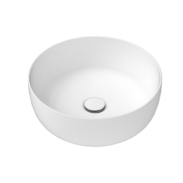 ADP Glam Round Above Counter Basin Gloss White
