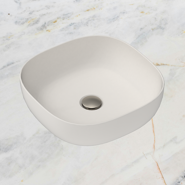 ADP Glam Square Above Counter Basin Mat Pearl