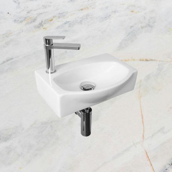 ADP Humphrey Semi Rceseed Wall Basin GW with 1 Tap Hole