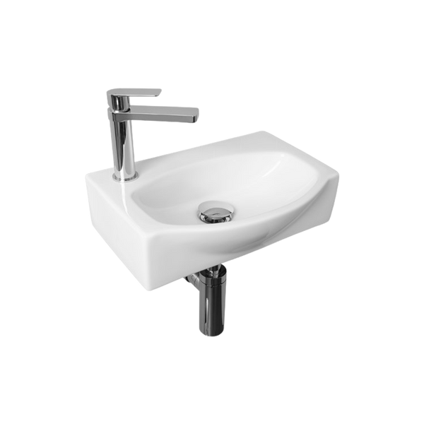 ADP Humphrey Semi Rceseed Wall Basin GW with 1 Tap Hole