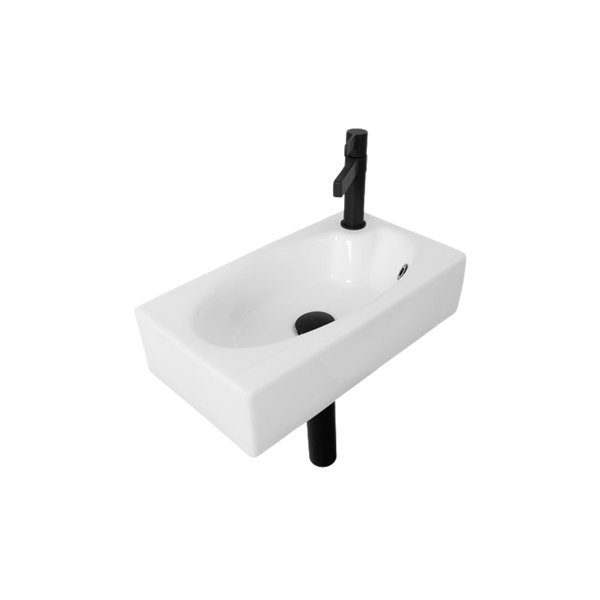 ADP Humphrey Wall Basin Gloss White with 1 Tap Hole